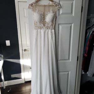 Custom Lace Chiffon Wedding Dress